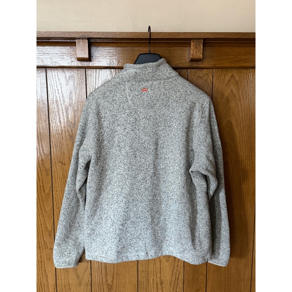 XPG Men's Speckled Fleece Jacket Full Zip Pockets Gray Size XL - Picture 2 of 3